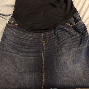 Maternity jean skirt